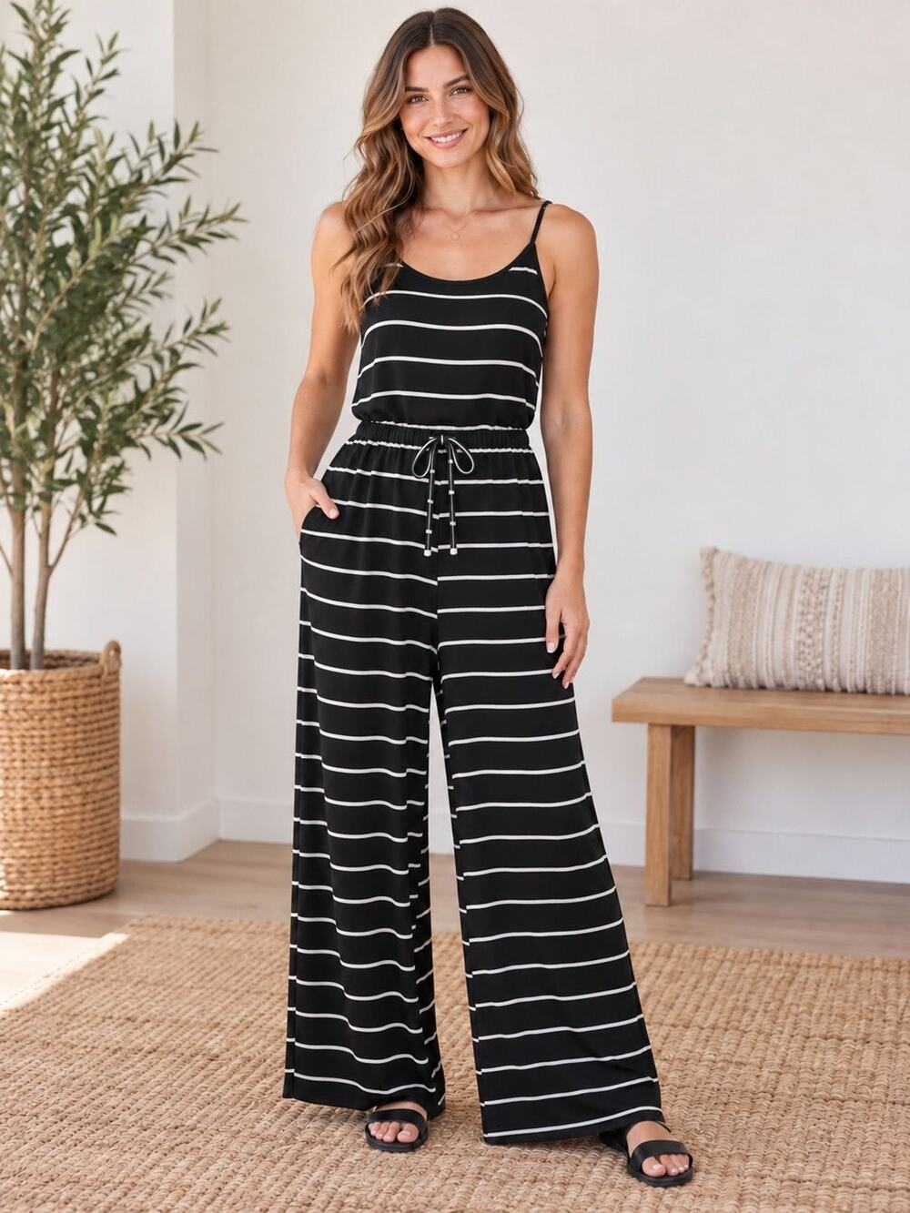 12PM by Mon Ami striped jumpsuit